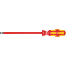 Wera 05006135001 Kraftform Plus VDE 160i Slotted Insulated Screwdriver Lasertip 8mm Head 8"" Blade Length