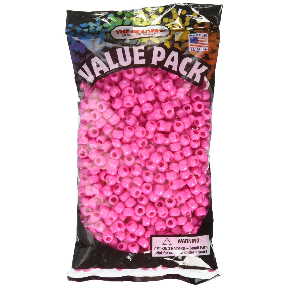 The Beadery 6 X 9 Mm Fass Pony Perle Hot Pink 900-St Ck 9X6Mm (75-image