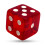 Magic Makers Magic Dice Red Crystal Acrylic 2