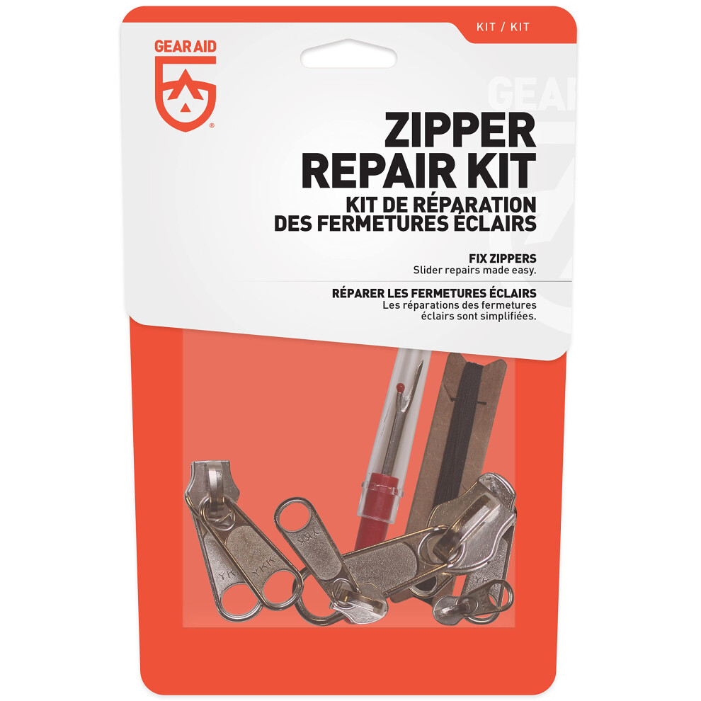 GEAR AID Zipper Repair Kit with Multiple Zipper Sliders  Stops and Instructions  80071  Universal  20piece