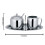 Cuisinox rustfrit st?l fl?de og sukker 5-delt s?t 5