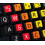 LEARNING LARGE LETTERING (UPPER CASE) ENGLISH US COLORED KEYBOARD DECALS 3