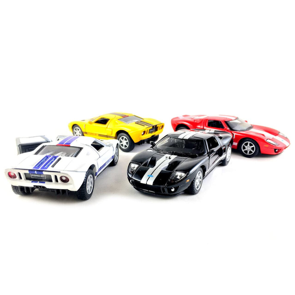 Set Van 4: 5"""" 2006 Ford Gt Sportwagen 1:36 Schaal (Zwart/Rood/Wit/Geel-image