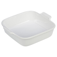 Prato Quadrado Le Creuset Stoneware Heritage, 3 qt. (9"), Branco