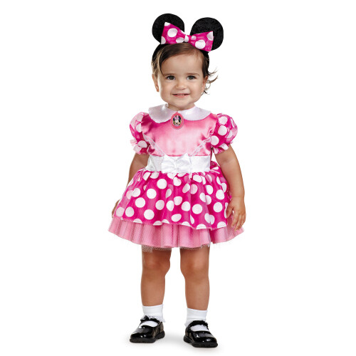 Costume Infantile Minnie Mouse Rosa 12-18 Mesi