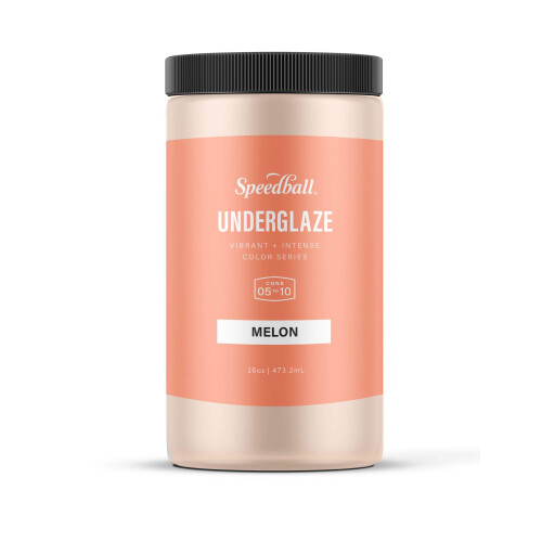 Speedball Underglaze, Melon, 16 Ounce Jar 1