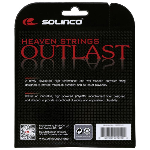 Solinco Outlast Tennis String Set-Red-16 2