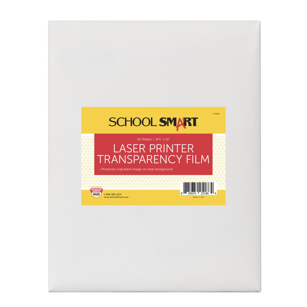 School Smart Laser Transparency Film Without Sensing Strip  812 x 11 Inches  Clear  Pack of 50-image-OPC-PFRQZC5-NEW