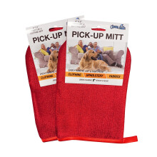 Cleanaide Hair Magnet Pet Fur Fjernelse og fnugrisoprydning Pick It Up Mitt Red Pack p? 2
