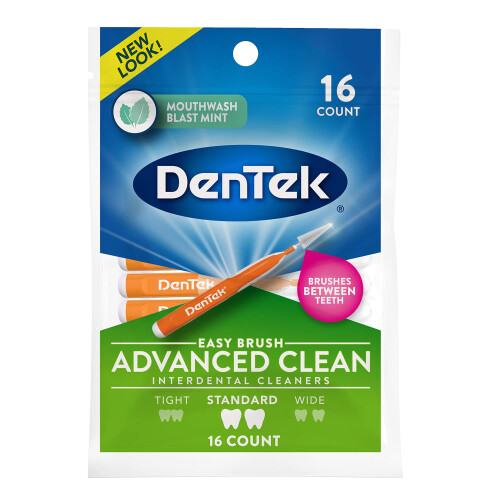 DenTek Easy Brush Διαλείμματα Μεσοδοντίων, Μέντα, 16 Τεμάχια