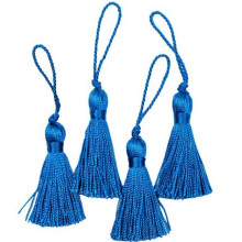 Expo International 2"""" Fiber Mini Key Tassel Balenie 4 kusov Kr   lovsk    modr