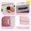 Costway Corner Play Kitchen Toddler Kitchen Playset With Range Hood-Pink 3