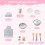 Costway Corner Play Kitchen Toddler Kitchen Playset With Range Hood-Pink 8