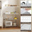 Costway Bakers Rack on Wheels 4-Tier Coffee Bar Table With Shelves-Silver 6