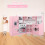 Costway Corner Play Kitchen Toddler Kitchen Playset With Range Hood-Pink 2