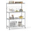 Costway Bakers Rack on Wheels 4-Tier Coffee Bar Table With Shelves-Silver 1