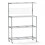 Costway Bakers Rack on Wheels 4-Tier Coffee Bar Table With Shelves-Silver 9