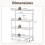 Costway Bakers Rack on Wheels 4-Tier Coffee Bar Table With Shelves-Silver 2
