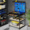Costway 81 x 41 CM Workbench 290KG Heavy-Duty Work Table With 2 PCS Pegboard-Navy 4