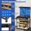 Costway 81 x 41 CM Workbench 290KG Heavy-Duty Work Table With 2 PCS Pegboard-Navy 9