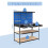 Costway 121 x 61 CM Workbench Heavy-Duty Work Table With 3 PCS Pegboard-Navy 7