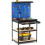 Costway 81 x 41 CM Workbench 290KG Heavy-Duty Work Table With 2 PCS Pegboard-Navy 1