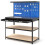Costway 121 x 61 CM Workbench Heavy-Duty Work Table With 3 PCS Pegboard-Navy 10