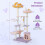 Costway Cat Tree Indoor 167 cm Multi-level Tall Large Kitty Tower Climbing Frame 2