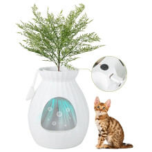 Smart Faux Plant Cat Litter Box Electronic Odor Removal & Sterilization