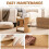 Costway Elevated Cat Bed Cat Tower 2-Tier Cute Small Cat Tree With Cat Perch 8