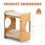 Costway Elevated Cat Bed Cat Tower 2-Tier Cute Small Cat Tree With Cat Perch 2