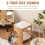 Costway Elevated Cat Bed Cat Tower 2-Tier Cute Small Cat Tree With Cat Perch 5