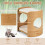 Costway Elevated Cat Bed Cat Tower 2-Tier Cute Small Cat Tree With Cat Perch 6