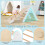 Costway 3-In-1 Kids Climbing Triangle Set Wooden Triangle Climber Set-White 7