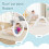 Costway 3-In-1 Kids Climbing Triangle Set Wooden Triangle Climber Set-White 5