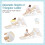 Costway 3-In-1 Kids Climbing Triangle Set Wooden Triangle Climber Set-White 9