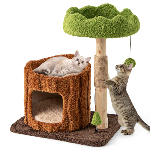 Costway Multifunctional Cat Tree Modern Cat Tower With Scratching Posts