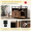 Costway Cat Litter Box Enclosure Hidden Cat Washroom With Double Doors-Coffee 4