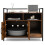Costway Cat Litter Box Enclosure Hidden Cat Washroom With Double Doors-Coffee 1