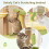 Costway Multi-level Cat Tree Avocado Theme Cat Tower With Wide Perch-Green 3