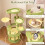 Costway Multi-level Cat Tree Avocado Theme Cat Tower With Wide Perch-Green 5