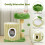 Costway Cute Cat Tree Modern Small Cat Tower With Sisal Scratching Posts-Green 8