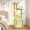 Costway Multi-level Cat Tree Avocado Theme Cat Tower With Wide Perch-Green 8