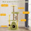 Costway Avocado Cat Tree Multi-level Cat Tower With Private Condo-Green 6