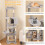 Costway Multi-Level Cat Tree 176cm Tall Cat Tower With Top Perch And Condo 7