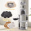 Costway Tall Cat Tree Indoor Cats Multi-level Large Cat Tower With Condo-Grey 5