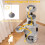 Costway Tall Cat Tree Indoor Cats Multi-level Large Cat Tower With Condo-Grey 4