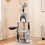 Costway Tall Cat Tree Indoor Cats Multi-level Large Cat Tower With Condo-Grey 10