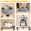 Costway Tall Cat Tree Indoor Cats Multi-level Large Cat Tower With Condo-Grey 7