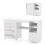 Costway Folding Sewing Table With Charging Station Sewing Machine Cart Table-White 1